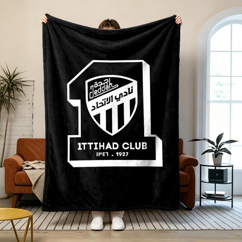 Al‑Ittihad FC Soft and Comfortable Flannel Suitable for Sofas Living Rooms Outdoor Camping Travel and Also Makes a Great Anniversary Gif