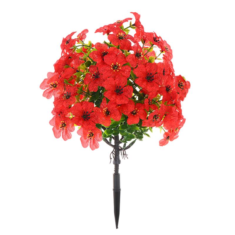 Flores Violetas Artificiales Estaca de Suelo Flor Falsa Para Decoración de Hogar Jardín Patio Porche Patio Boda Fiesta Flor de Plástico Decoración