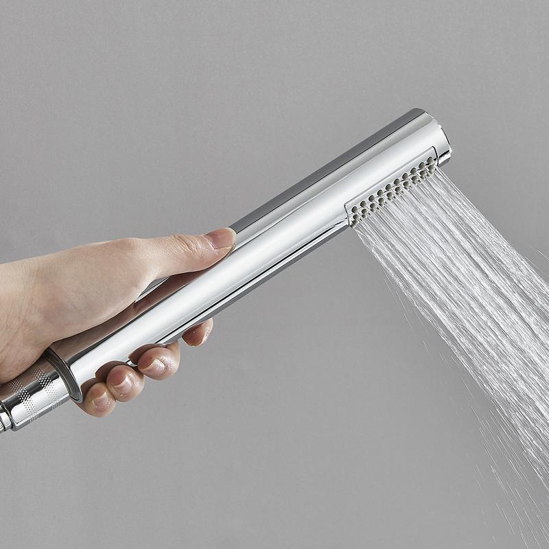 Uythner Hand-held Shower Head Plastic Black Bathroom Rainfall Shower Nozzle Aerator High Pressure handheld Shower Head