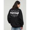 Wassup Heods Letter Trendy Brand Crew Neck Sweatshirt for Men and Women, Autumn and Winter Loose Casual Versatile Pullover Top