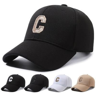 Hat Men's New Hard Top Tide Outdoor Leisure Letters Embroidered Baseball Cap Versatile Sun-shading Sunscreen Duck Tongue Cap Female