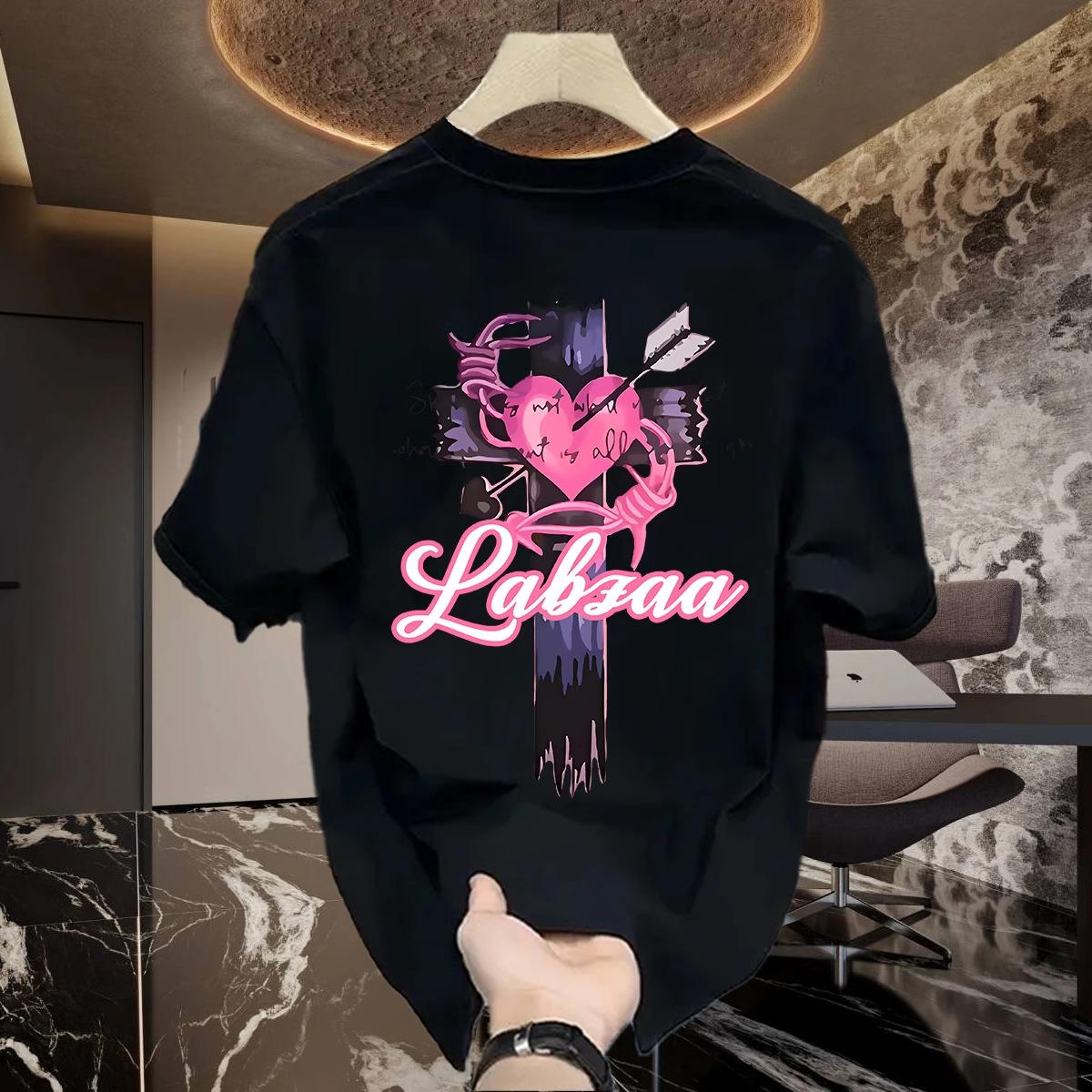 

Летняя мужская женская футболка с круглым вырезом, коротким рукавом и принтом, дышащие спортивные топы S