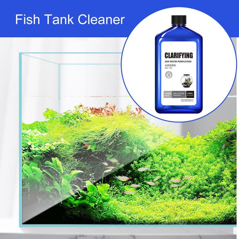 Rimuovi Alghe per Acquario 235ml Purificatore Acqua Pesci Sicuro Detergente Acqua Chiara Forniture Pulizia Acqua Stagno Alghe e Muschio Acquatici