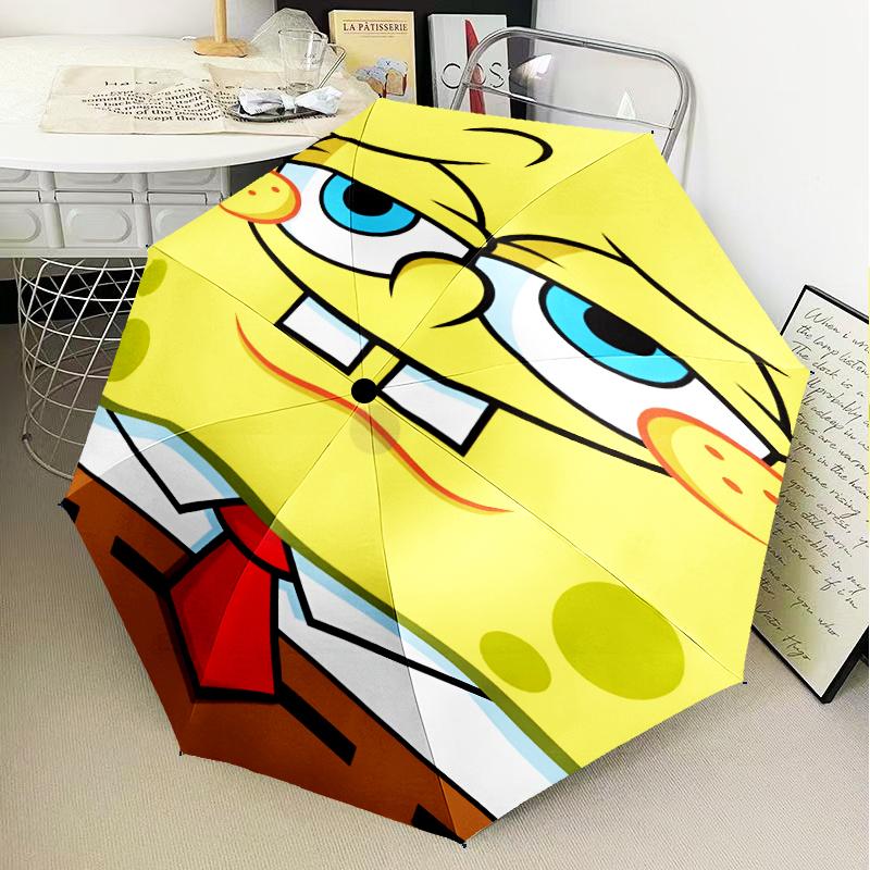 Bob And Friends Adventure Umbrella Folding Umbrella, Automatic Umbrella 8-Frame for Travel, Camping Use Gift for Halloween Christmas