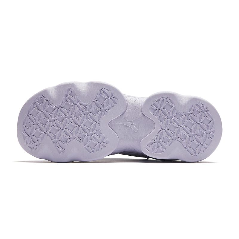 Anta Nut Thick Sole Height Increasing Low Top Casual Shoes Women Sneakers Light-Purple 922418885-3