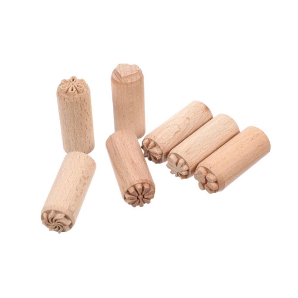 Wooden Dessert Gift Tag Embossing Cake Decoration Clay Mould Baking Accessories Stamp Die Stamp