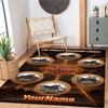 Harley-davidson Motorcycles Customize Your Name Floor Rug Office Rug Design for Outdoor Dormitory Balcony Playrooms Anti-slip Rug Office home decor