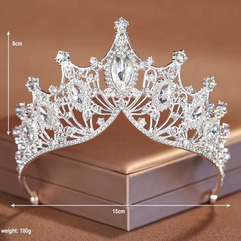 Queen Crowns for Women Pageant Crown with Combs Princess Crown for Girls Crystal Rhinestones Tiara Headband Tiara Comb Tiara