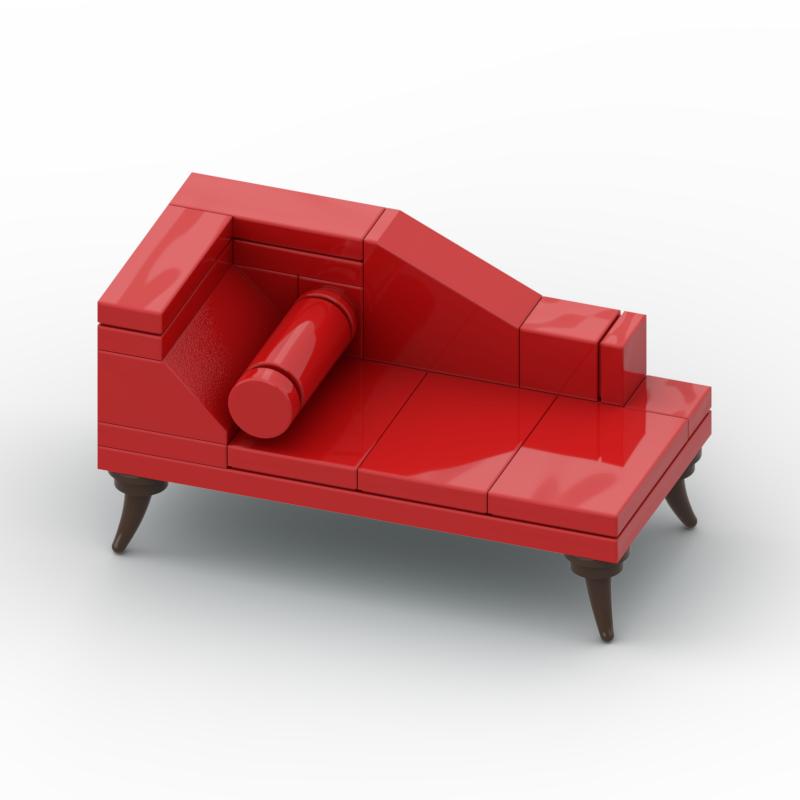 MOC Small Modern Home Particle Sofa TV Cabinet Interior Decoration Furniture DIY Building Blocks