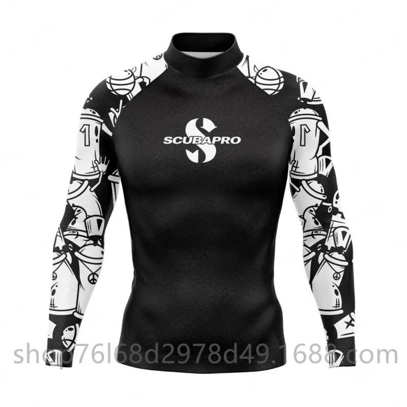 SCUBA Surfing Wear Outdoor Sunscreen Snorkeling Swimwear Long-sleeved Split Top Quick-drying Diving Suit Support