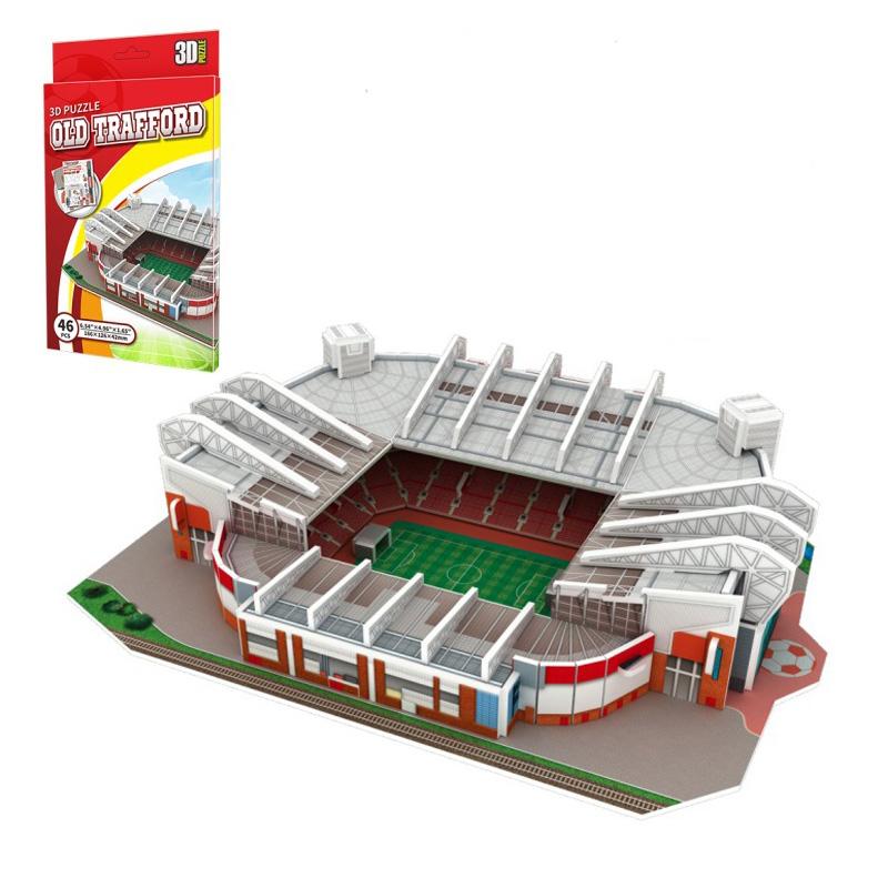 Miniature Football Field Puzzle DIY Anfield World Famous Stadiums Models Football Buildings Ornaments Peripheral Toys Fans Toy