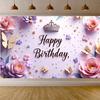 Flowers Wall Photography   Event Background   Party Banner   for  Birthday Indoor/Outdoor Kids