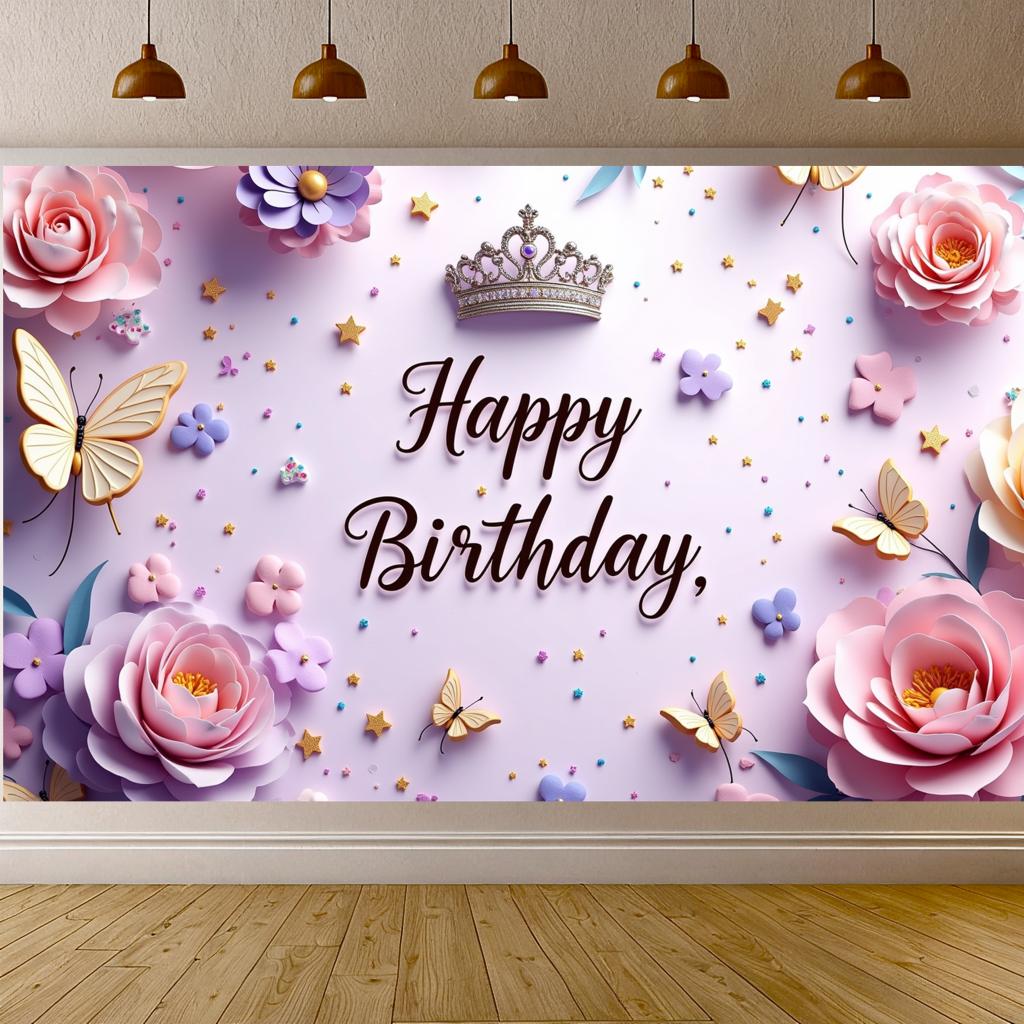 Flowers Wall Photography   Event Background   Party Banner   for  Birthday Indoor/Outdoor Kids