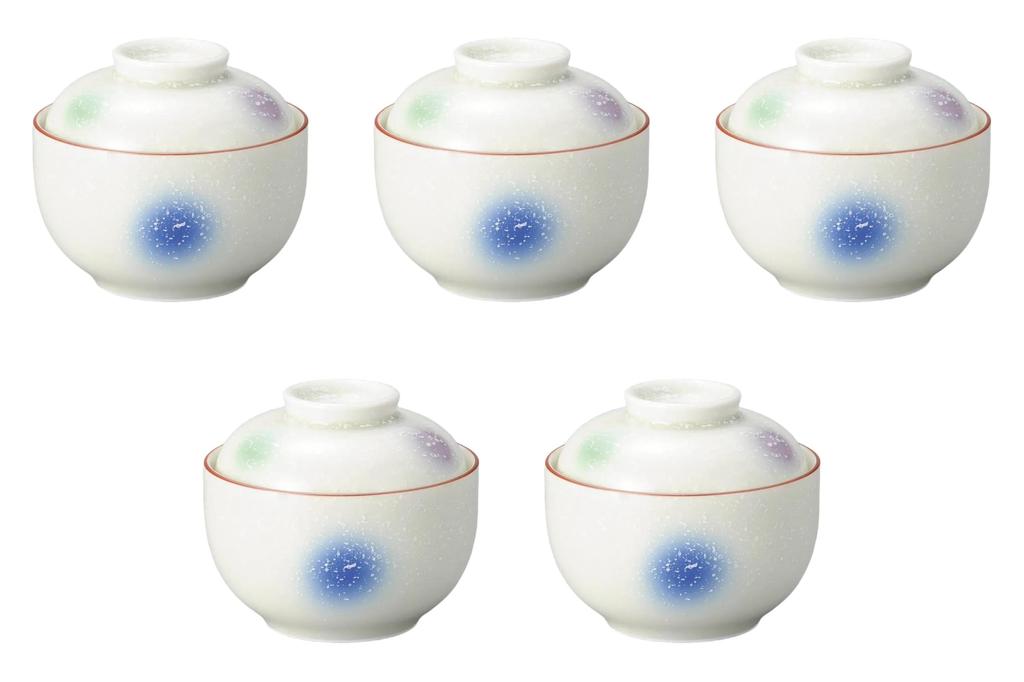 Set of 5 Blown Small Simmered Bowls X Simmered Bowls Setomonohonpo Three-Color [9.8 8.2 Cm]