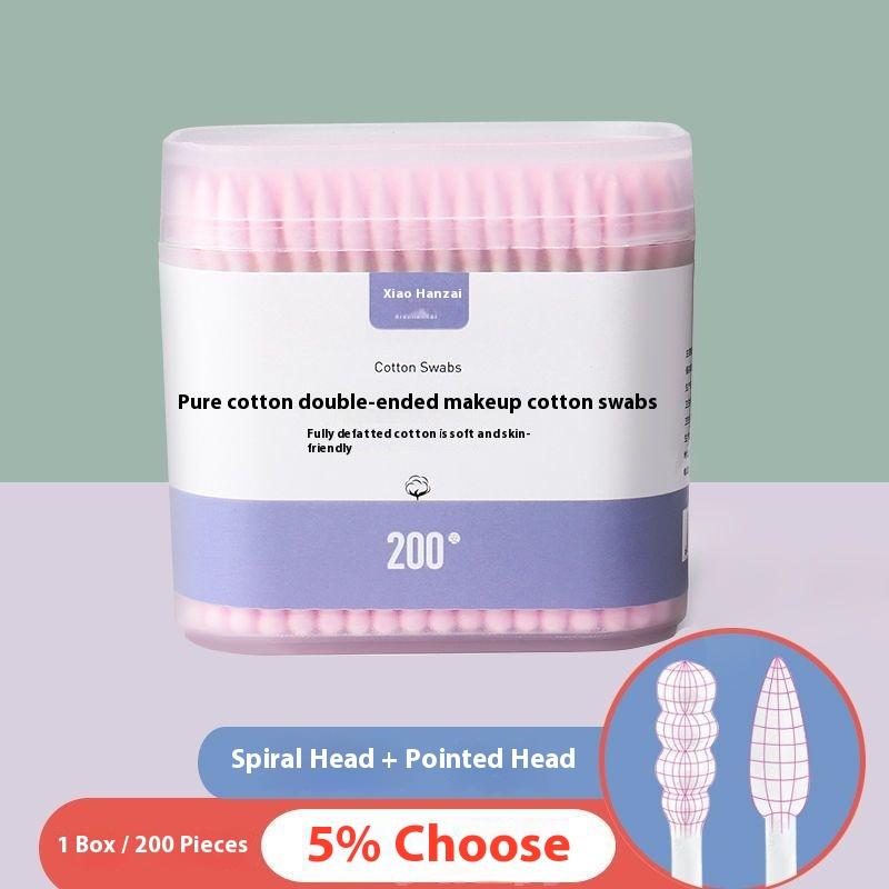 100/200Pcs Double Head Multi-purpose Fluorescent Agent Free Cleaning Tampons Cotton Buds Baby Nursing Supplies Baby Cotton Swab