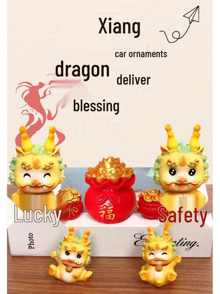 Year of the Dragon Bobblehead Doll - Car Console Ornament
