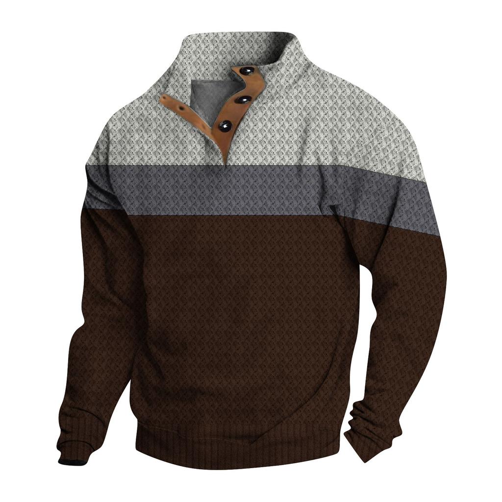 Spring And Men's Standing Collar Sweatshirt Is Outdoor Casual Sweaters Tops