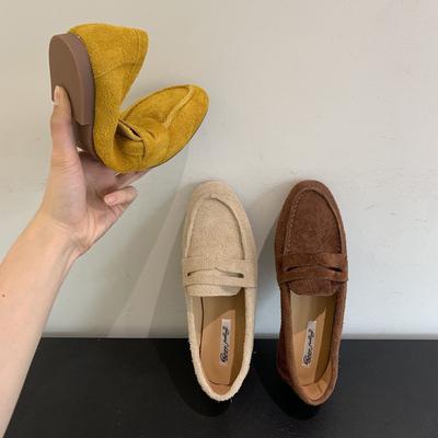 Cowhide Version~ Retro Spring and Autumn Loafer Single Shoes Women's Shoes 2025 New Versatile Brown British Style Small Leather Shoes