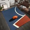 Basketball Court Pattern Area Rug Non-Slip Sports Mat Home Decoration for Living Room Bedroom Multicolor Living Room Decoration
