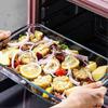 Rectangular Glass Baking Dish with Lids – Fridge-to-Oven, Lasagna & Leftovers, Gray