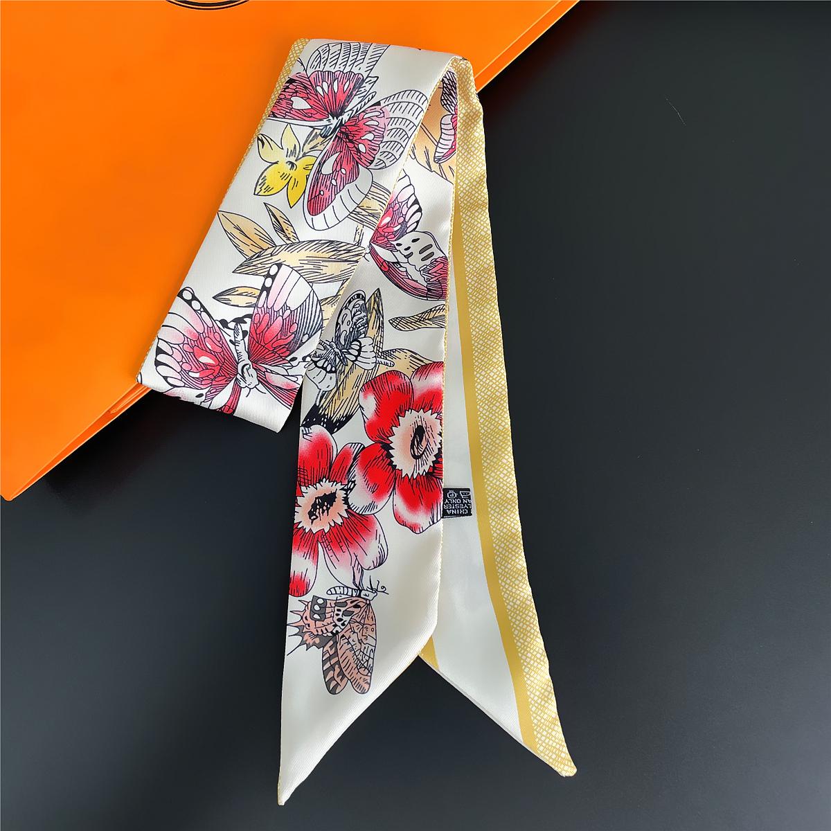 

2024 Новый дизайн Таро Шелковый шарф Женщины Роскошный бренд шарф волосы Узкие сумки шарфы Модный фуляр шейный платок повязка на голову для леди