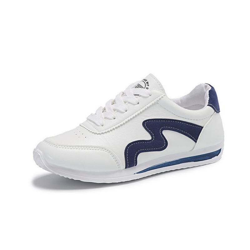 Fashion Casual Shoes New Large Size Color Matching Little White Shoes Female Students Lace Up Running Sneakers