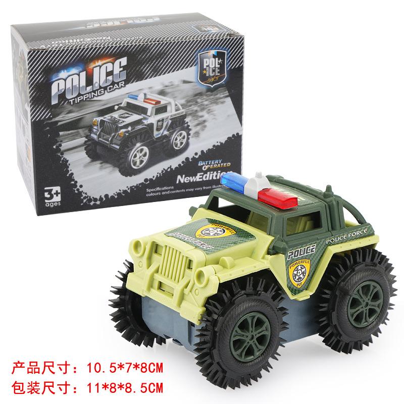 

Cartoon Electric Dump Car, Children S Play Stunt Car Flip Jeep Farmer Police Car, Toy Car