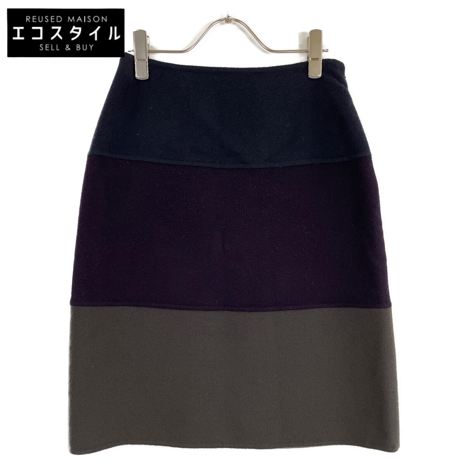 

Loro Piana Navy x purple x khaki cashmere 100% skirt skirt 42 Navy x purpleUsed