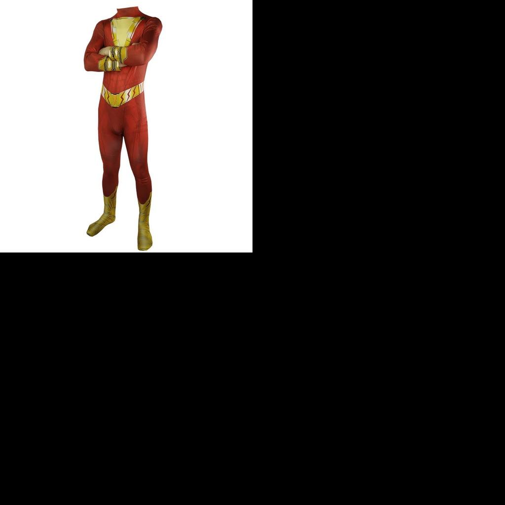 Golden Thunder Shazam Bodysuit Halloween Costume For Kids And Adults