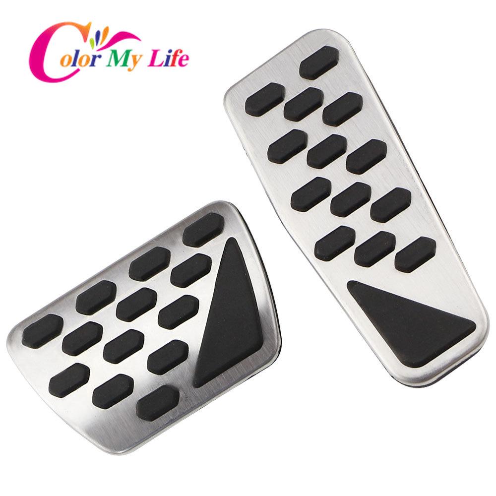 Stainless Steel Car Pedals for Jeep Wrangler JL 2018- 2022 Accelerator Brake Pedals AT Pedal Pads Cover