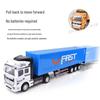 Alloy Pull-Back Big Truck Toy - Children's Container Truck Model & Trailer Transport Car