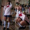 Momo Ayase Cosplay Kostyme Anime Dan Da Dan parykk Cos Kostyme skolejente uniform skjørt dameantrekk