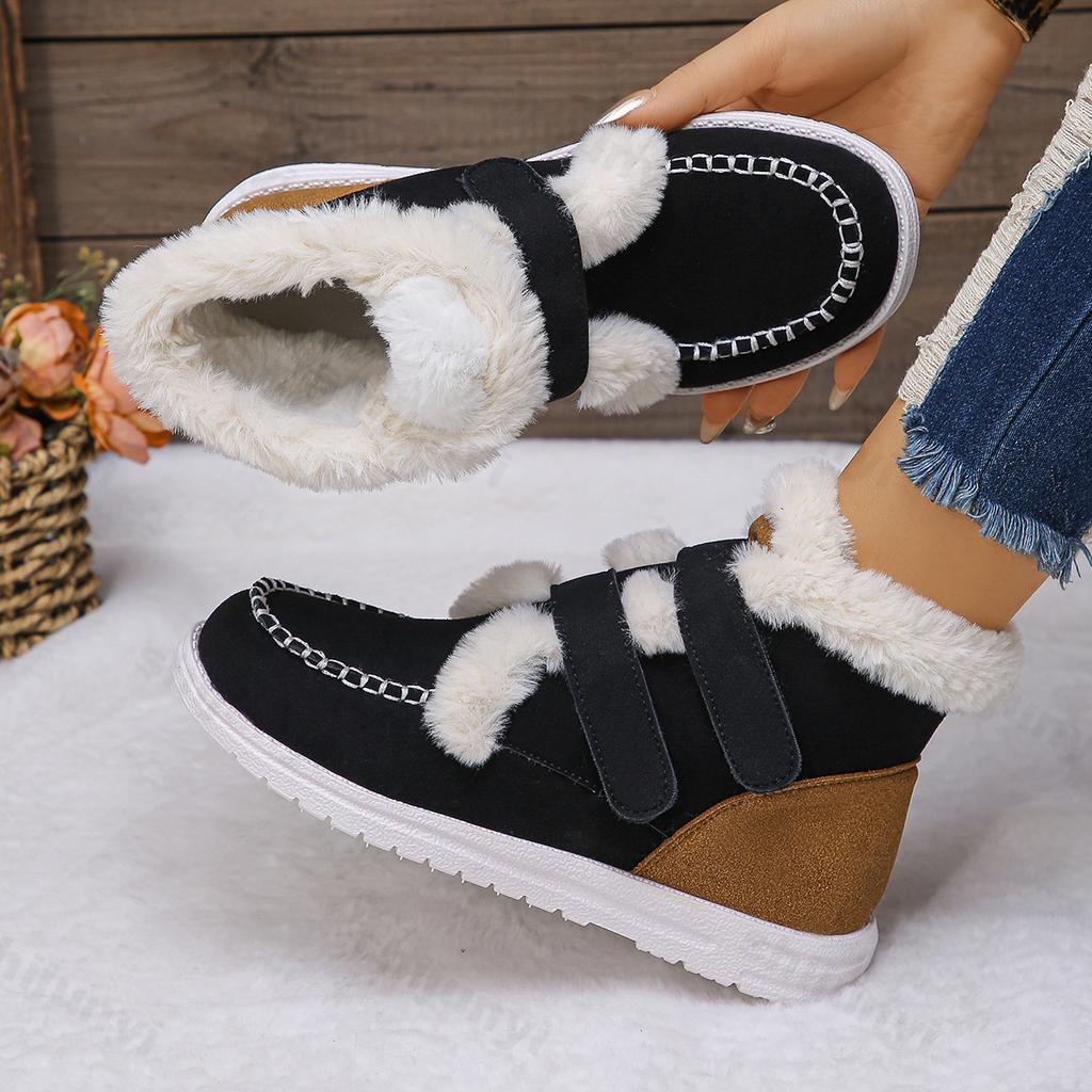 Dámské polokozačky na středním podpatku 2025 Nový trend Dámské sněhule Pohodlné Teplé Útulné Kotníkové boty Ležérní Podzimní Zimní Vycházkové boty