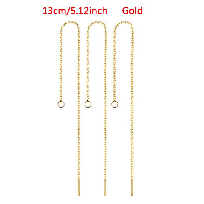 10PCS/lot Stainless Steel Threader Chain Earrings Findings For Jewelry DIY Making Drop Earrings Tassel Chain Accessories
