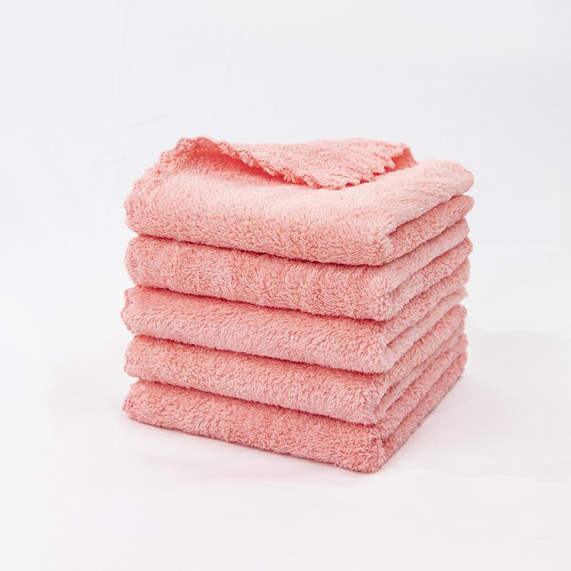 Coral Fleece Dishcloth - Soft, Absorbent, Multi-color Microfiber Cleaning Towel