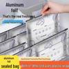 Thickened Ziplock Aluminum Foil Fresh-Keeping Bags with Labels for Kitchen & Freezer Storage