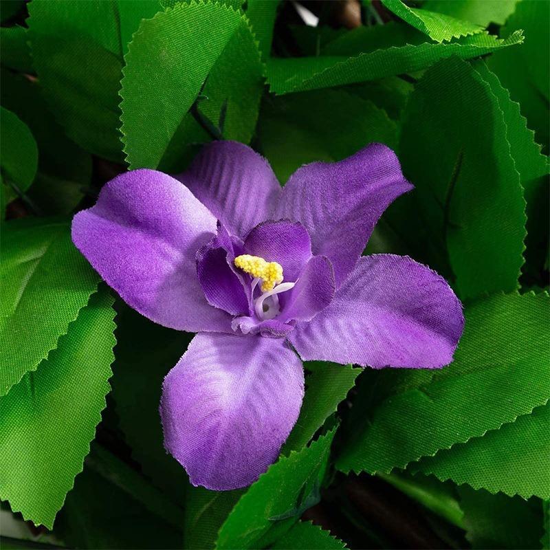 2M Kunstig Hekk Blomsterblad Hagegjerde Vegg Personvernskjerm Espalier