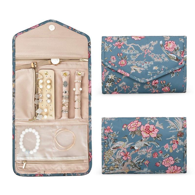 1pc Portable Jewelry Storage Bag Classified Jewelry Bag Travel Jewelry Pouch Earrings Rings Hair Accessories Organizer Bags
