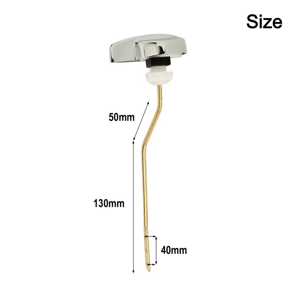 Toilet Lever Handle Toilet Tank Wrench 1pc 20cm Bathroom Tools Tank Flush Lever Chrome Toilet Tank Accessory Toilet Wrench