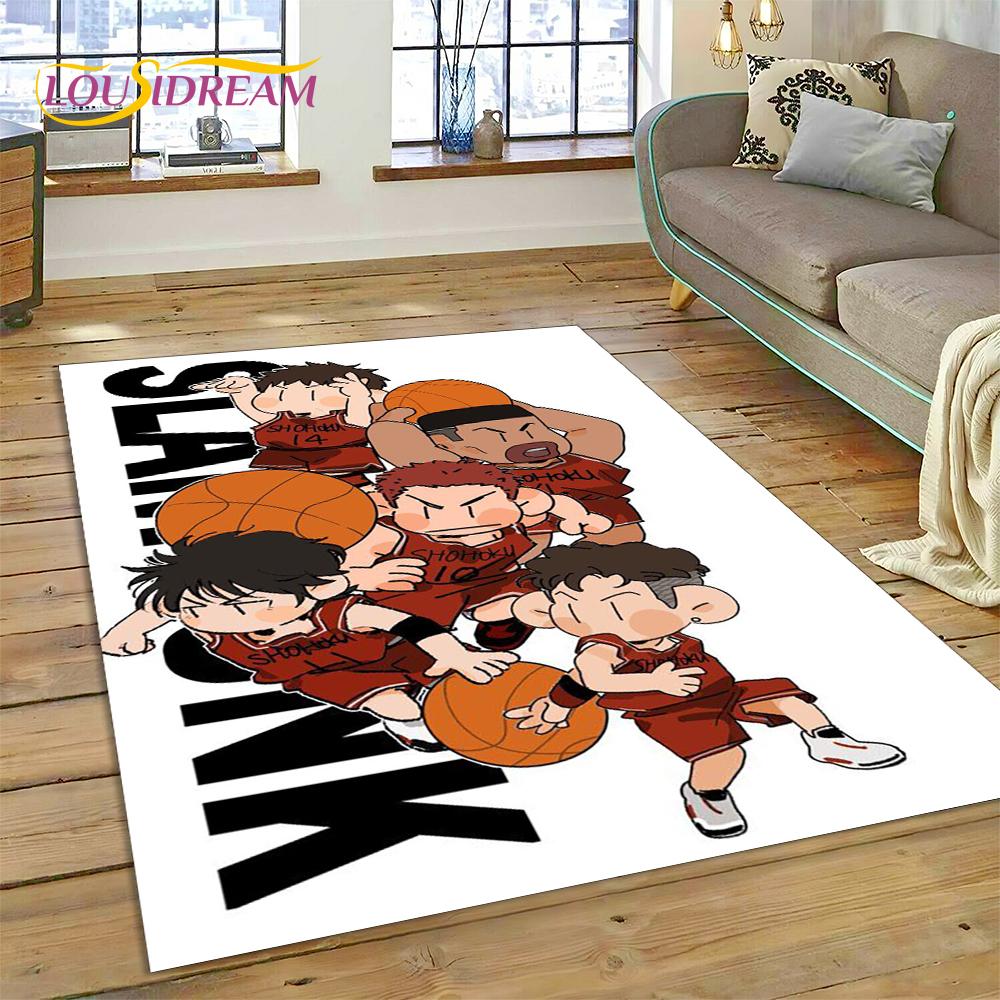 Cartoon Slam Dunk Basketball Anime Rug Carpet for Living Room Bedroom Home Decor,Floor Mat Non-slip Decoration for Sofa Doormat