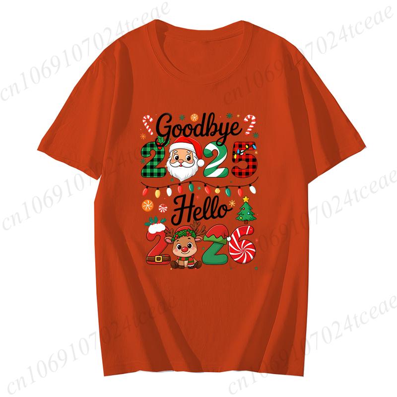 Goodbye 2025 Hello 2026 Tee Happy New Year 2026 Crew TShirts Christmas Matching Family tops New Year New Me TShirts Gift