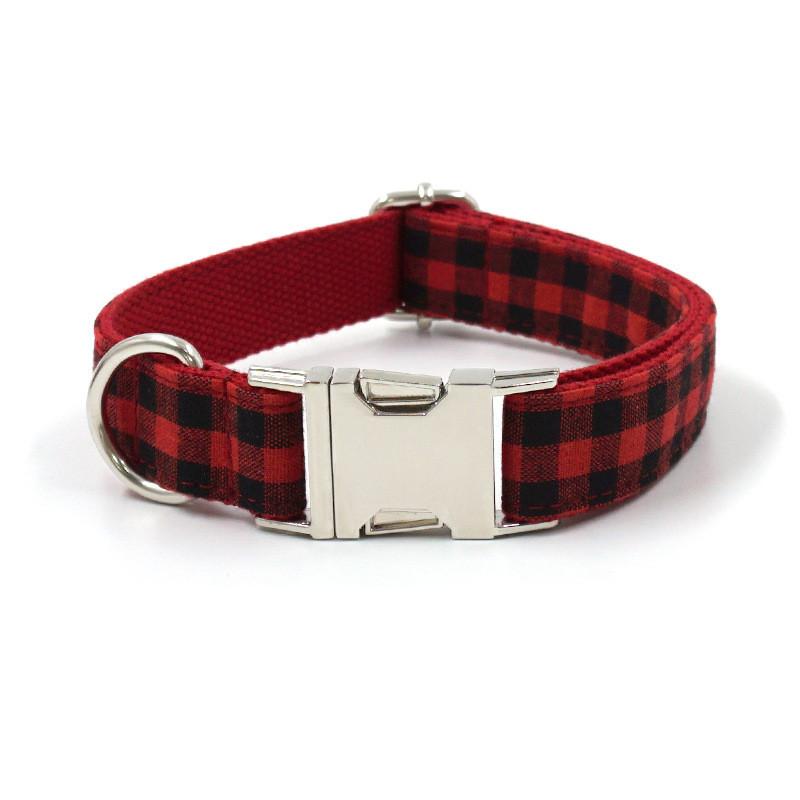 Pet Collar With Silver Buckle For Small Dogs Cotton Material Cute Flower Pattern Breathable Design