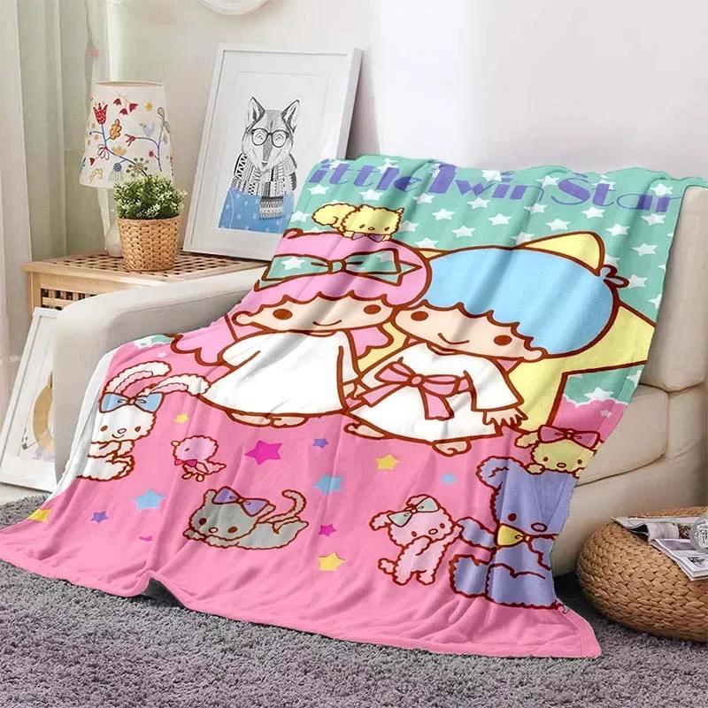 6 Größen Warme Weiche Sanrio Little Twin Stars Decke Flauschig Kinder und Erwachsene Sofa Plüsch Tagesdecke Überwurfdecke für Sofa Bett