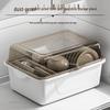 Kitchen Dish Storage Rack with Lid