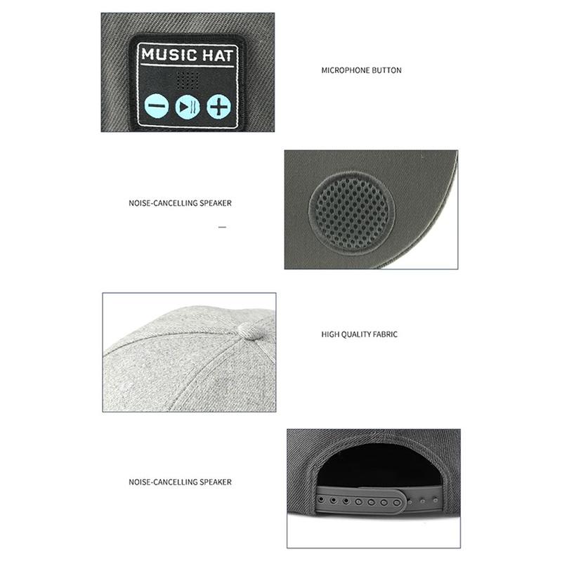 Wireless Smart Loudspeaker Cap Hat with Bluetooth Speaker Adjustable Speakers Hat For Outdoor Sport Baseball Cap With Mic