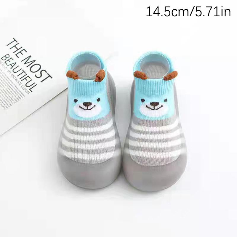 Weiche Baby-Kleinkindschuhe Baby-Kleinkindschuhe Bodensocken Schuhe Cartoon Kinder Rutschfeste Gummisohle Kleinkindschuhe Weich Gestrickt