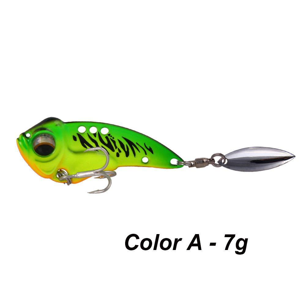 7g 11g 15g Paillettenlöffel Metall Rotierende Wobbler Crankbaits Drillinghaken VIB Köder Metall Angelköder