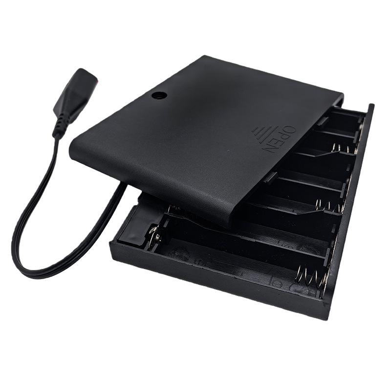 

1 шт. USB міні-блок живлення, батарейний бокс з кришкою та перемикачем, 6 x AA, USB-батарейний бокс для 9В світлодіодних стрічок One Size