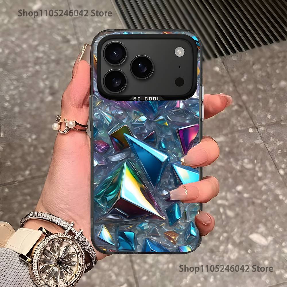 Colorful Glass For iPhone 17,16,15,14,13,12,11,Pro,MAX,Plus Black Shockproof Candy Matte Cover