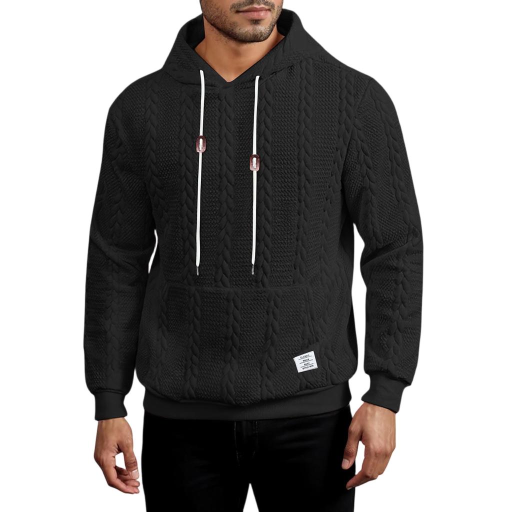 Men's Hooded Sweatshirt, Contrasting Color Sweatshirt, Sports   Casual Jacket
